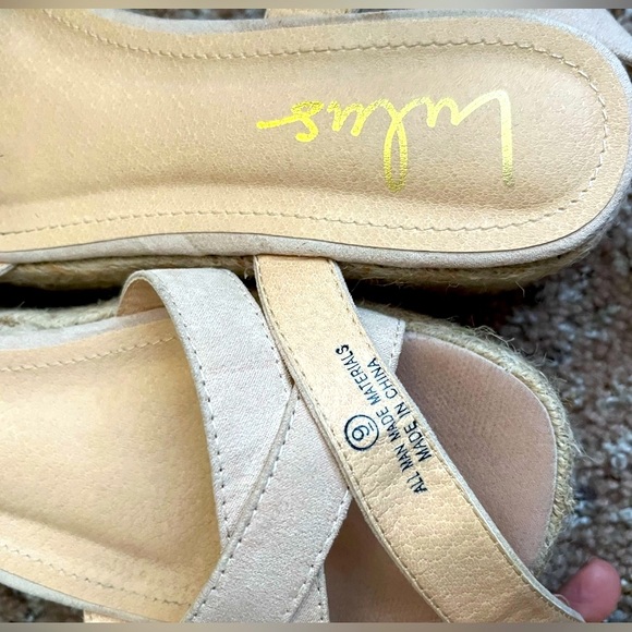 LULUS Cobi Light Nude Suede Espadrille Platform Sandals - Picture 4 of 5